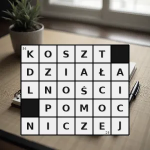 Hasło krzyżówkowe wydziałowy - koszt działalności pomocniczej – rozwiązanie, synonimy, podpowiedzi i definicje krzyżówkowe